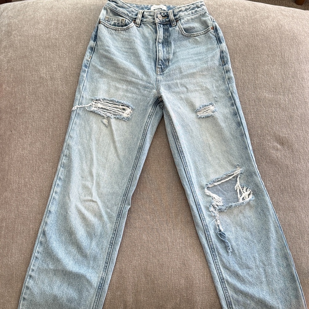 Distressed Light Blue Pacsun Women's Jeans